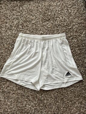 NWT adidas White Sport Mesh Shorts with Black Logo